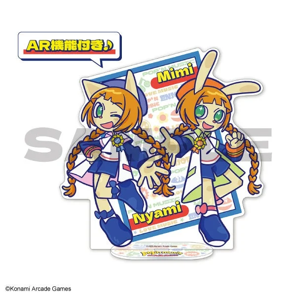 ポップンミュージックのミミとニャミのARアクリルスタンド