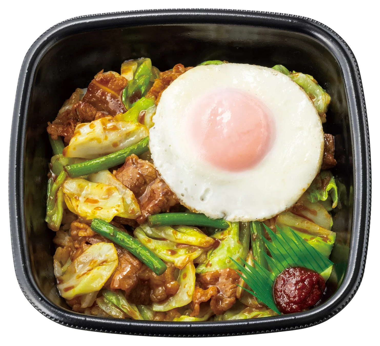目玉焼き牛キャベ丼