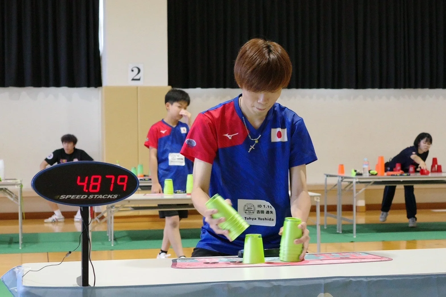 競技中の選手