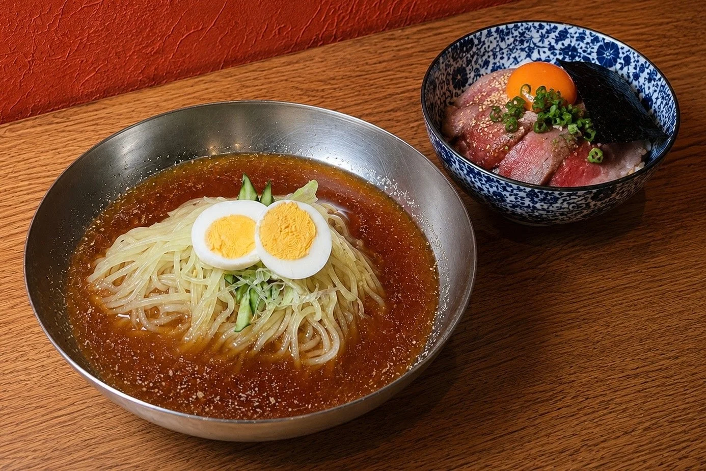 冷麺+ミニまかない丼のセット