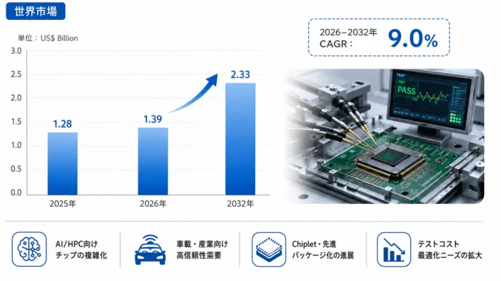 半導体テストの世界市場予測