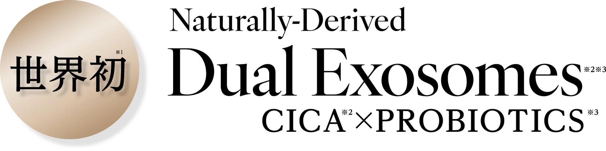 世界初 ※1 Naturally-Derived Dual Exosomes ※2※3 CICA × PROBIOTICS ※3