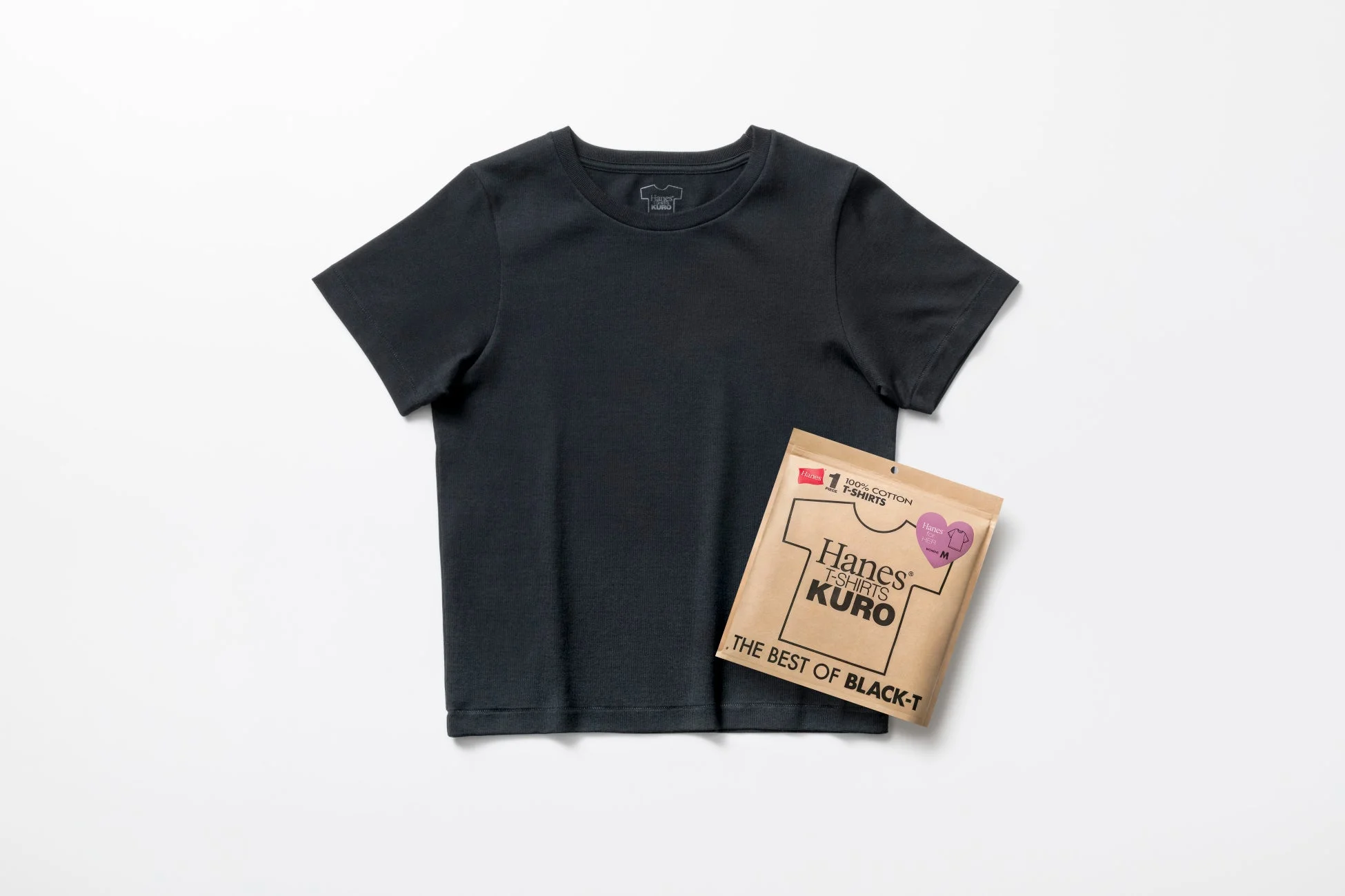Hanes T-SHIRTS KURO for HER パッケージ