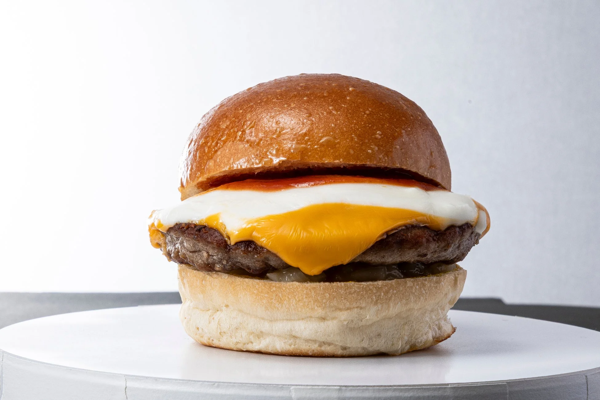 グルメバンズを使ったハンバーガー