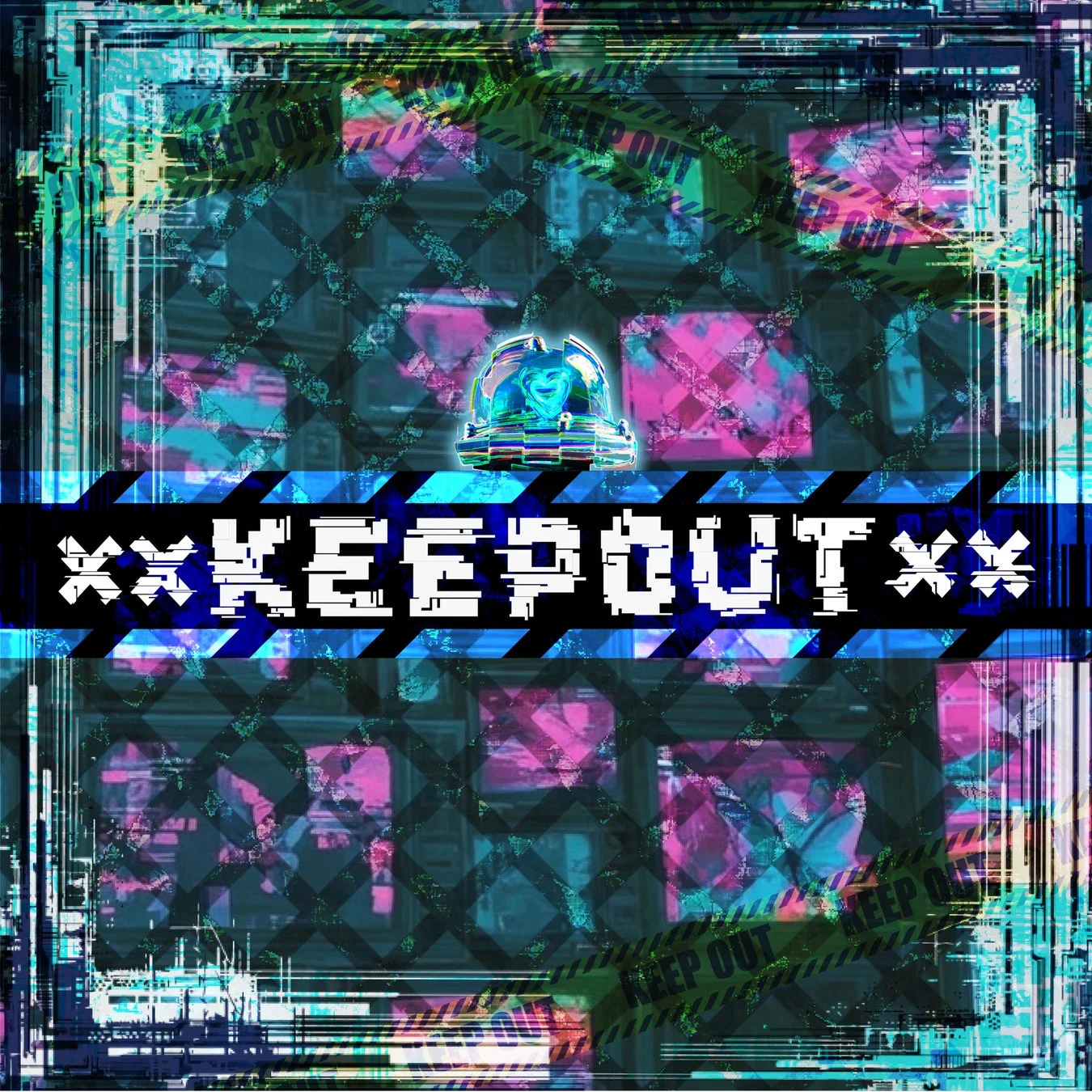 「XX KEEP OUT XX」のデジタルアート