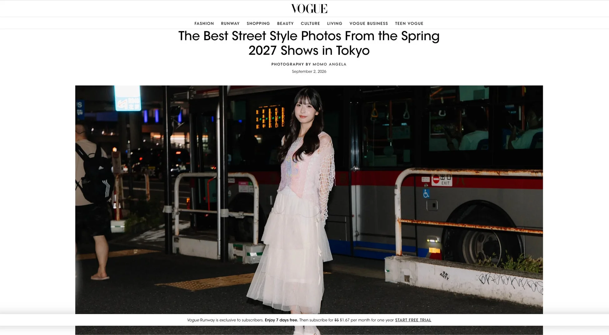 VOGUE.comのストリートスタイル特集記事