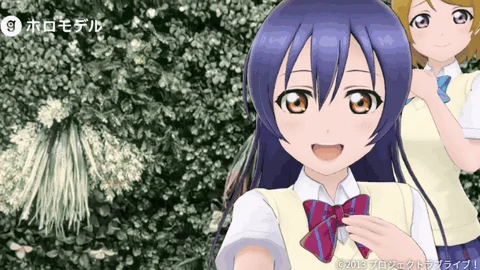 ホロモデルで制服姿のラブライブ!キャラクター