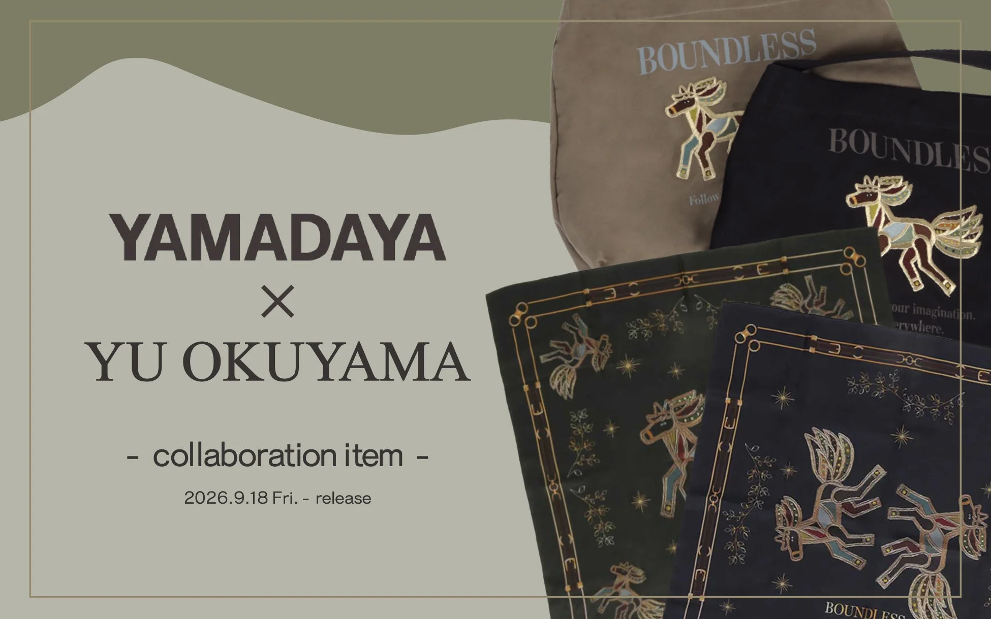 YAMADAYA x YU OKUYAMA コラボレーションアイテム
