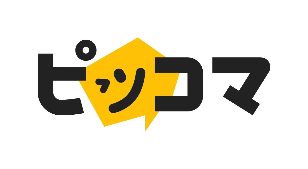 白背景に黒と黄色の文字で「ピッコマ」と書かれたロゴマーク。