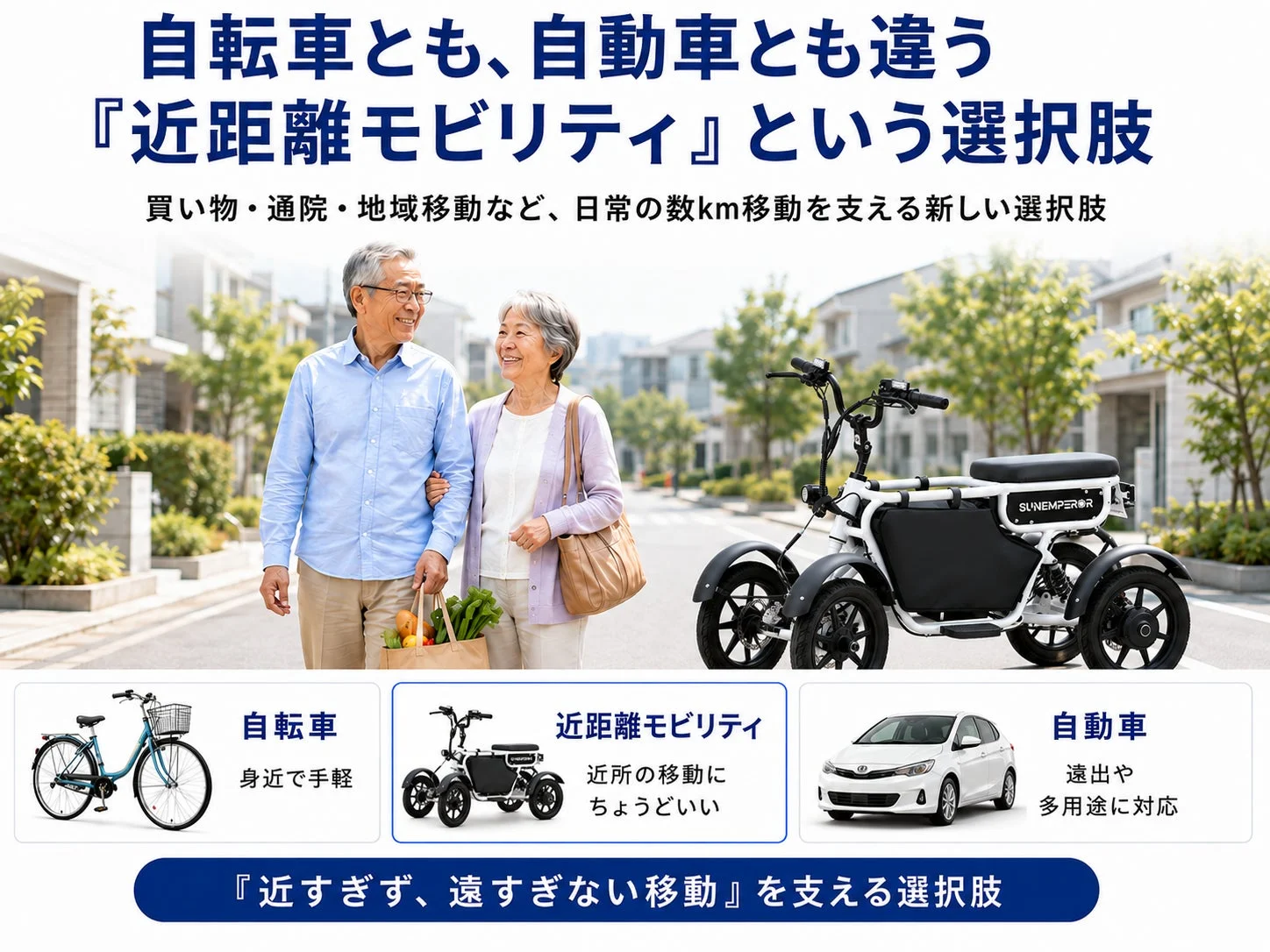 自転車とも、自動車とも違う『近距離モビリティ』という選択肢