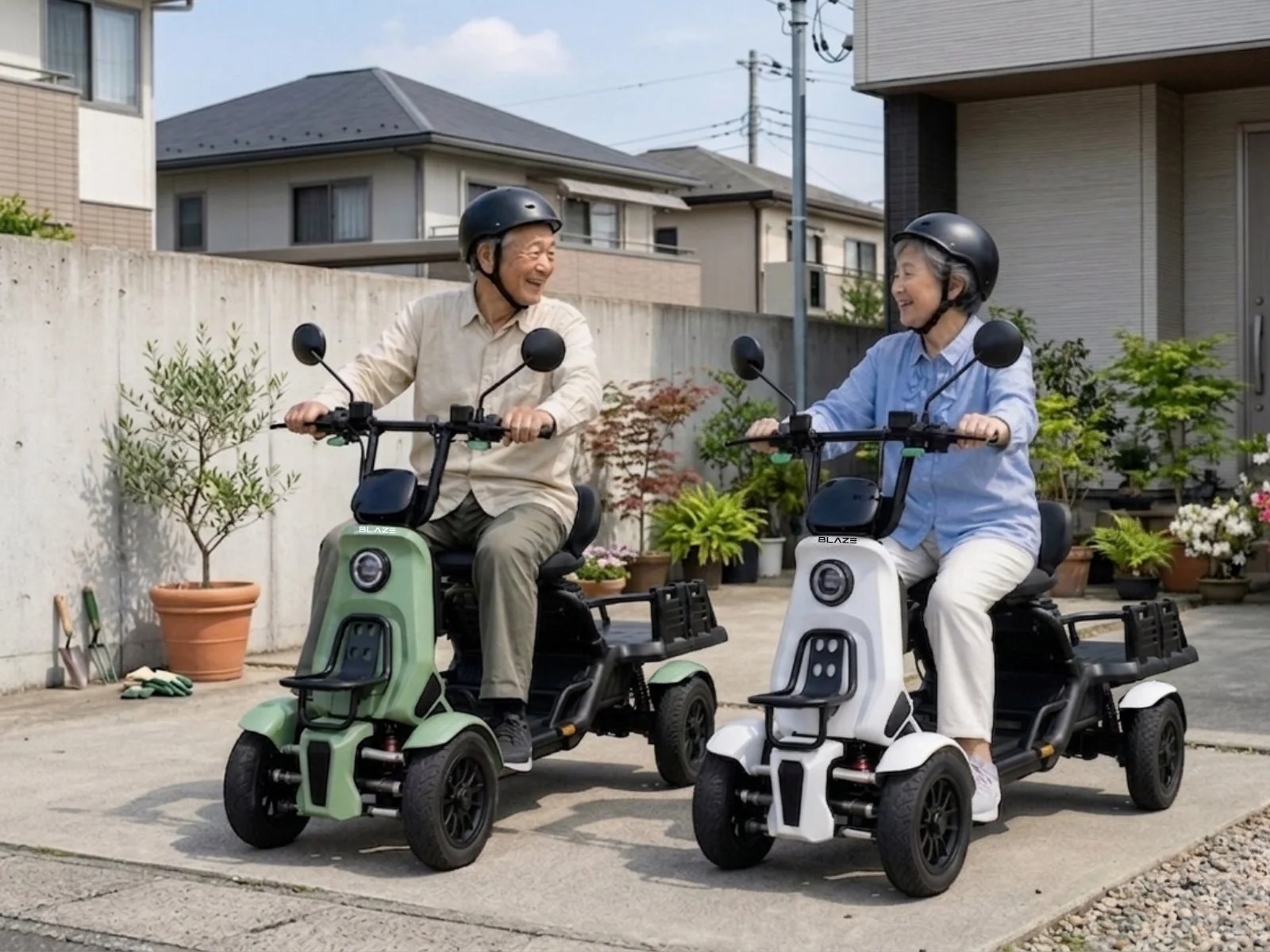 高齢夫婦の運転風景