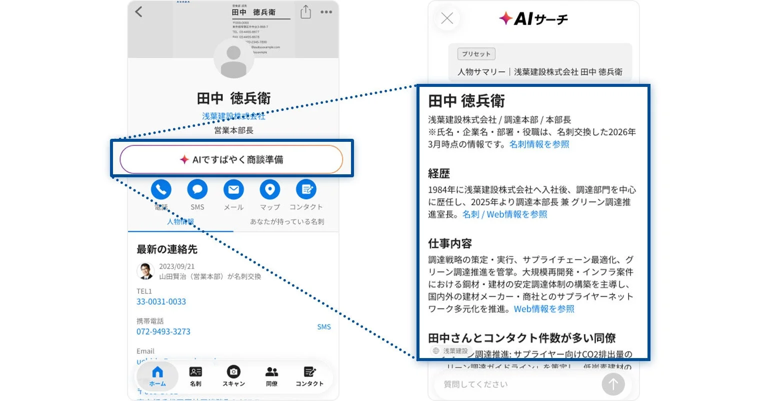スマートフォンアプリでのAIサーチ利用イメージ