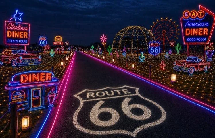 Starliner DINER OPEN 24 HOURS ROUTE 66 BURGERS EAT American DINER GOOD FOOD! DINER