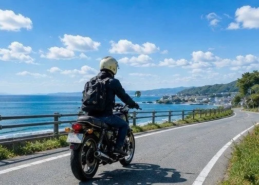 ツーリング中のライダー