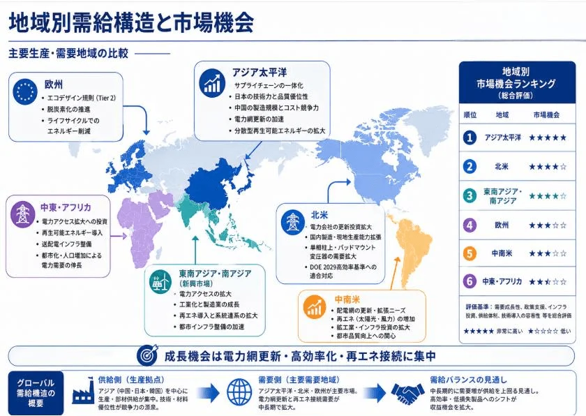 地域別需給構造と市場機会