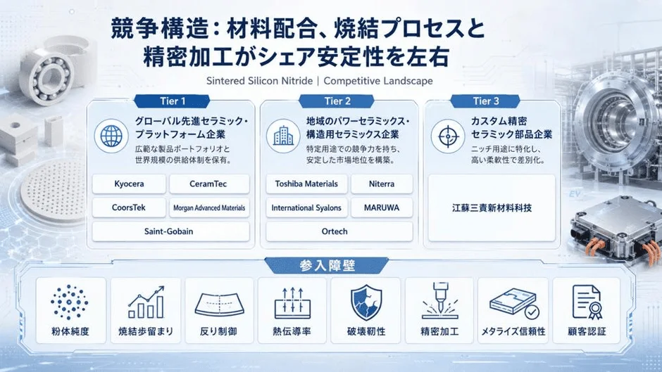 窒化ケイ素焼結体の競争構造