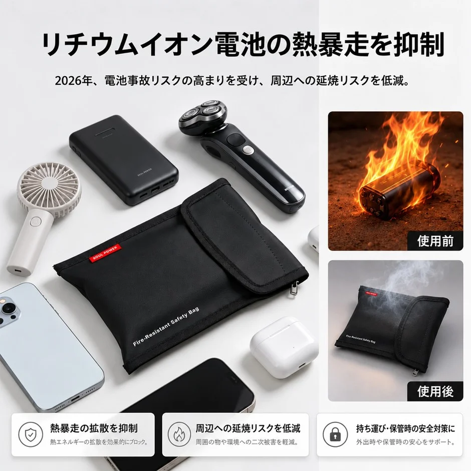 リチウムイオン電池の熱暴走を抑制