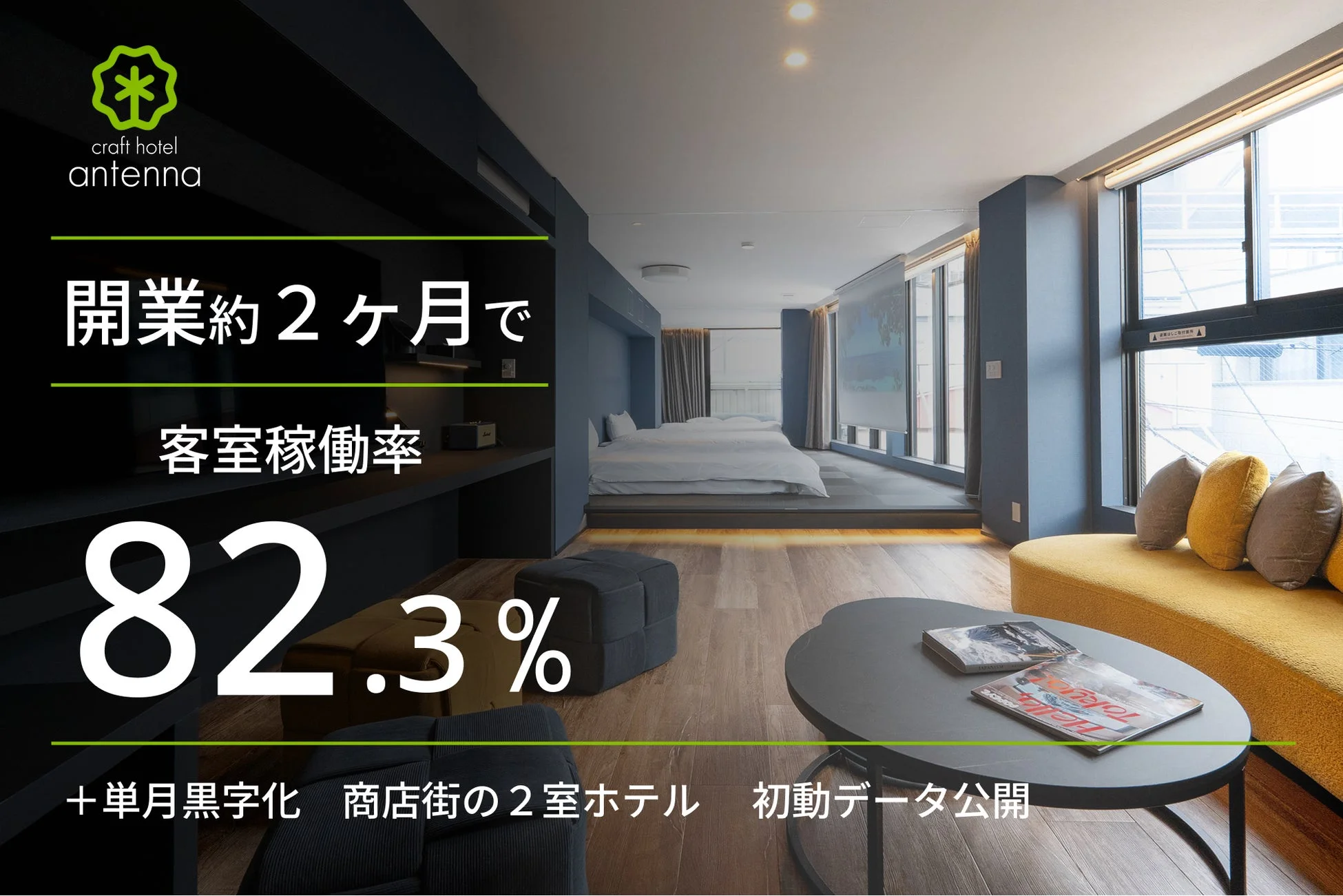 craft hotel antennaの客室と開業実績