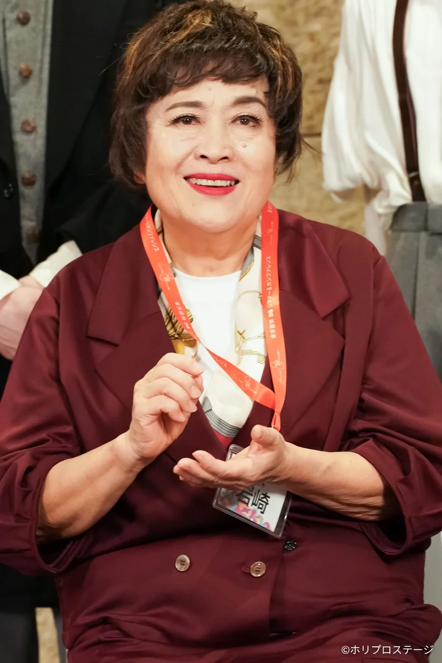 渡辺えりさんのコメント時の写真