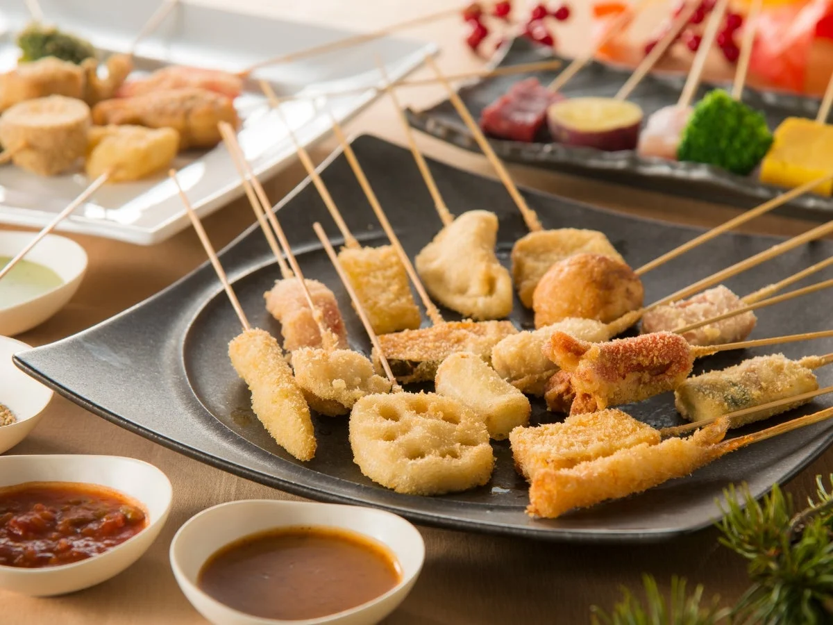 串揚げ・串天ブッフェの様子