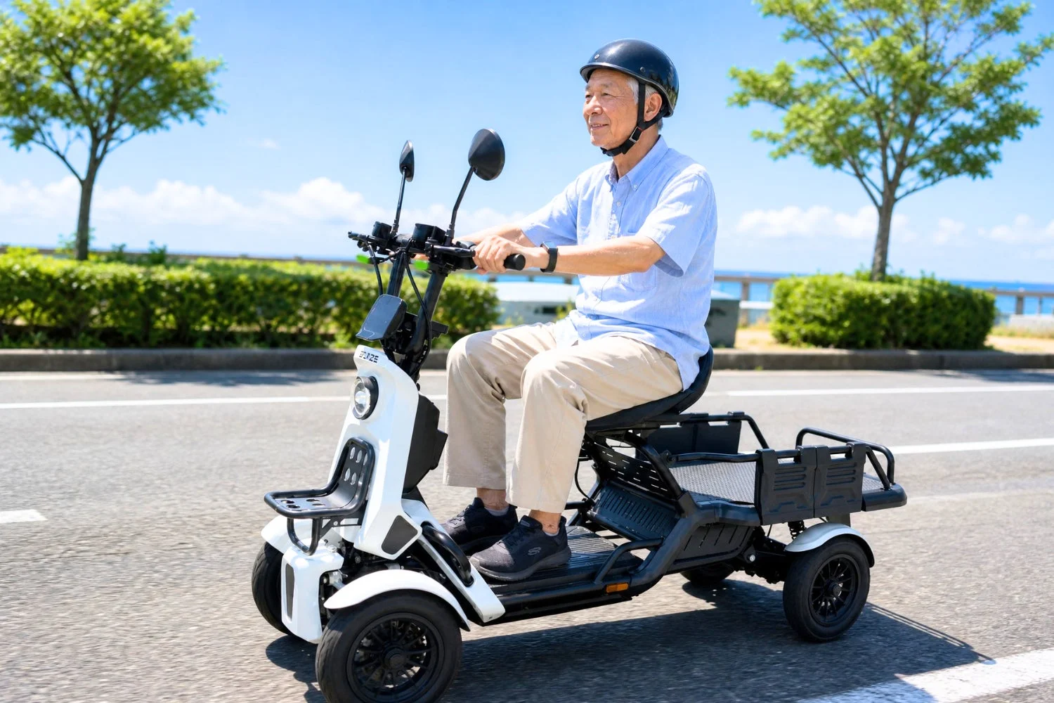 高齢男性の運転風景