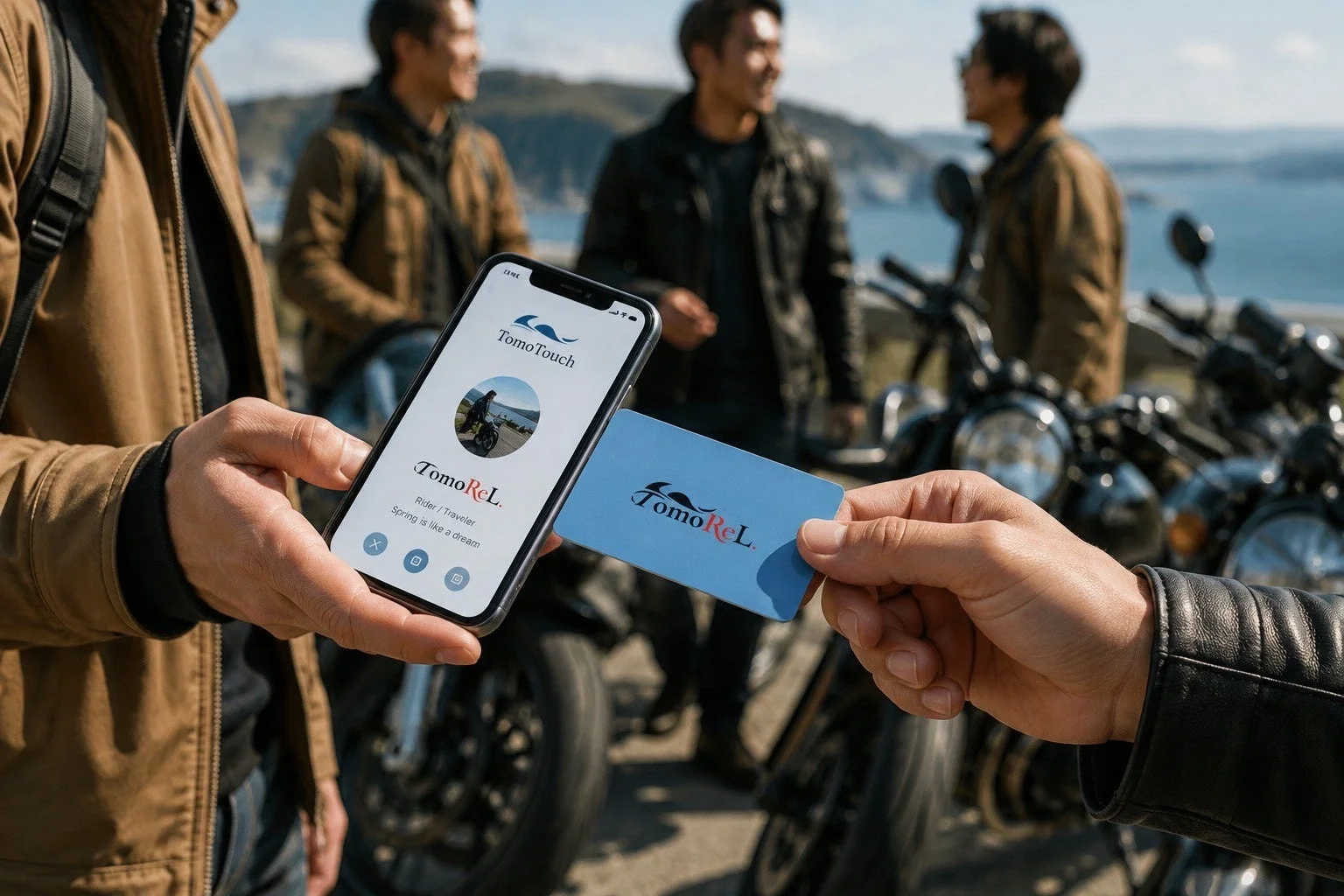 TomoTouchで交流するライダーたち