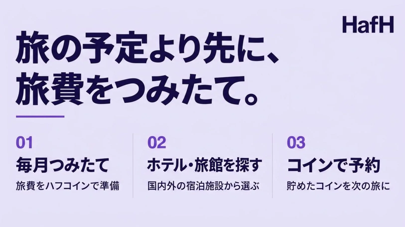 旅の予定より先に、旅費をつみたて