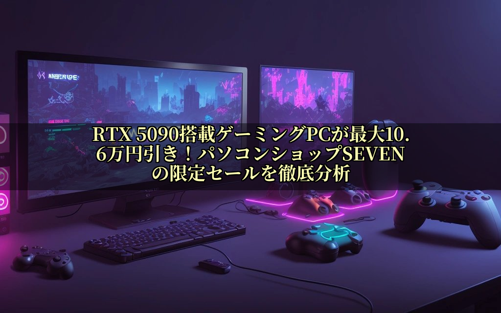 RTX 5090搭載ゲーミングPCが最大10.6万円引き!パソコンショップSEVENの限定セールを徹底分析
